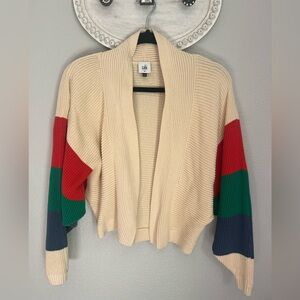 CAbi Women's Open Cardigan - Cream, Red, Green, Blue with Dolman Sleeves